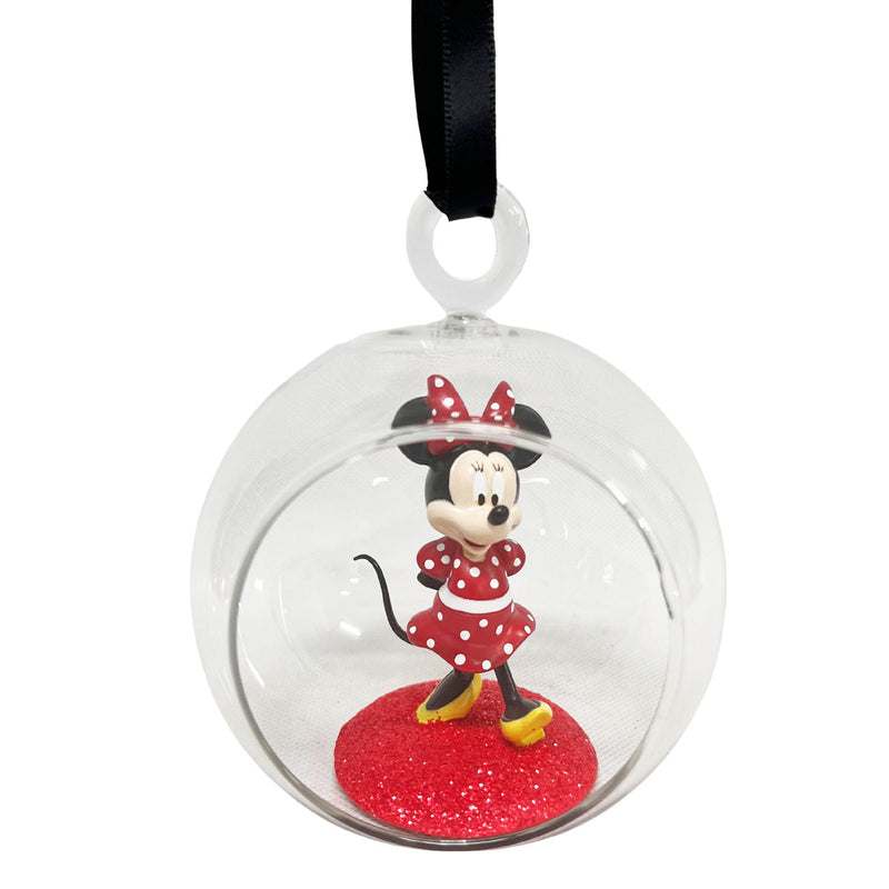 Christmas Inspirations Minnie Glass Open Bauble Ornament