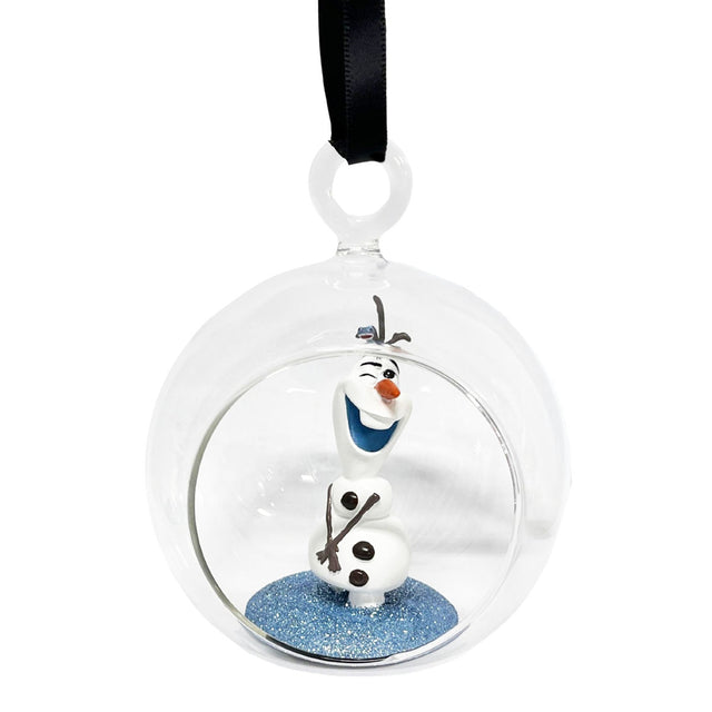 Christmas Inspirations Olaf Glass Open Bauble Ornament