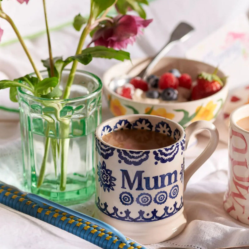 Emma Bridgewater Blue Hen & Border Mum 1/2 Pint Mug