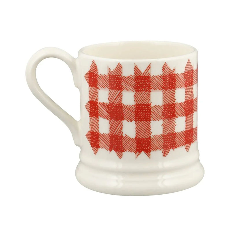 Emma Bridgewater Red Gingham Blooming Good Tea 1/2 Pint Mug