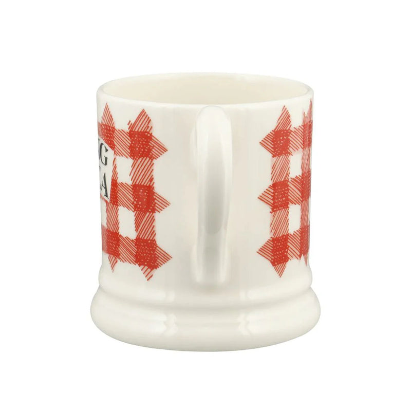 Emma Bridgewater Red Gingham Blooming Good Tea 1/2 Pint Mug