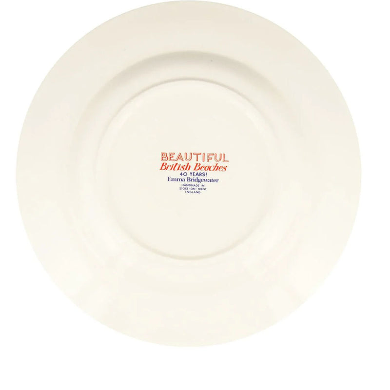 Emma Bridgewater Red & Blue Toast Fish & Chips Large Dinner Plate, 10.5 Inch