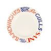 Emma Bridgewater Red & Blue Toast Medium Dinner Plate, 8.5 Inch