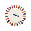 Emma Bridgewater Seafood Stripe Medium Dinner Plate, 8.5 Inch