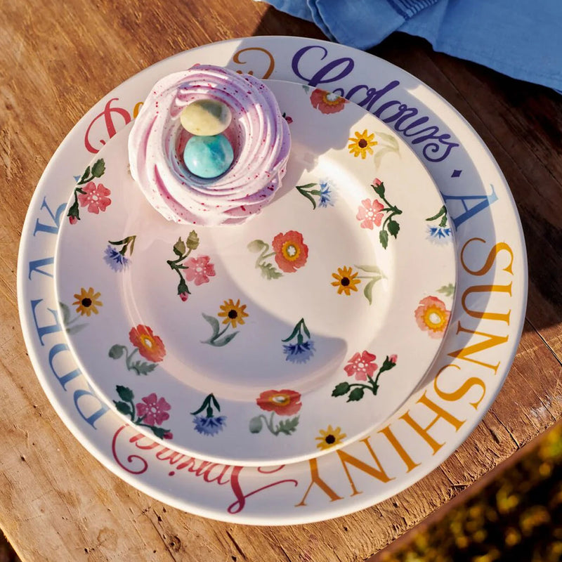 Emma Bridgewater Poppies & Pinks Medium Dinner Plate, 8.5 Inch