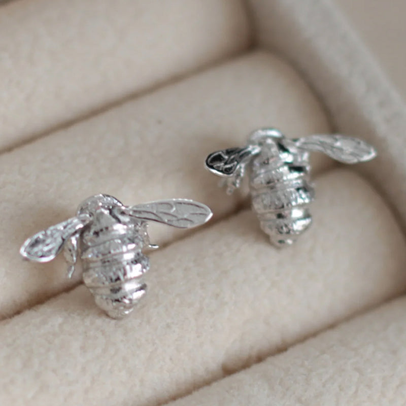 Bill Skinner Bumble Bee Stud Earring, Silver