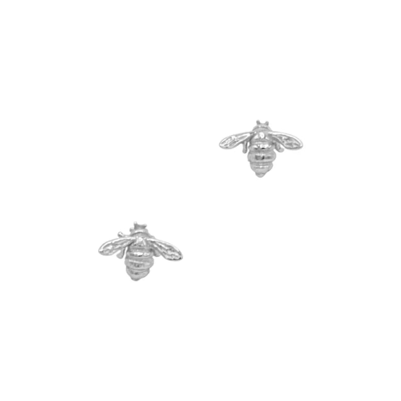 Bill Skinner Bumble Bee Stud Mini Earring, Silver