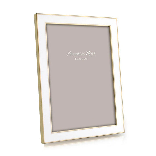 Addison Ross White Enamel & Gold Frame, 8 x 10