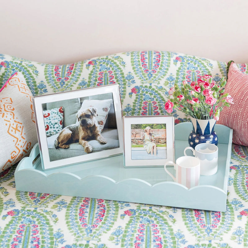 Addison Ross White Enamel & Silver Curve Frame, 4 x 6