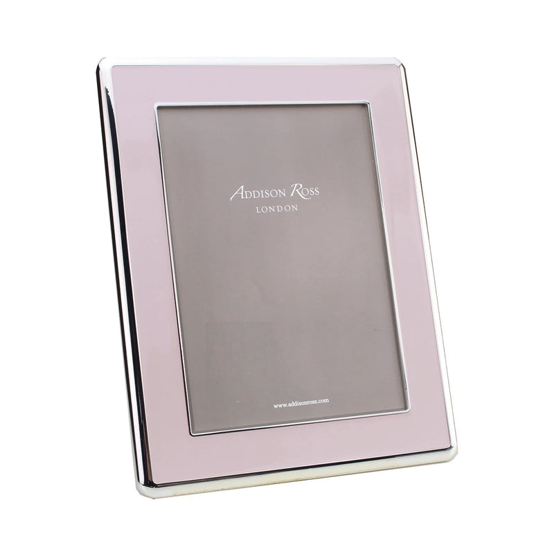 Addison Ross Pale Pink Enamel & Silver Curve Frame, 5 x 7