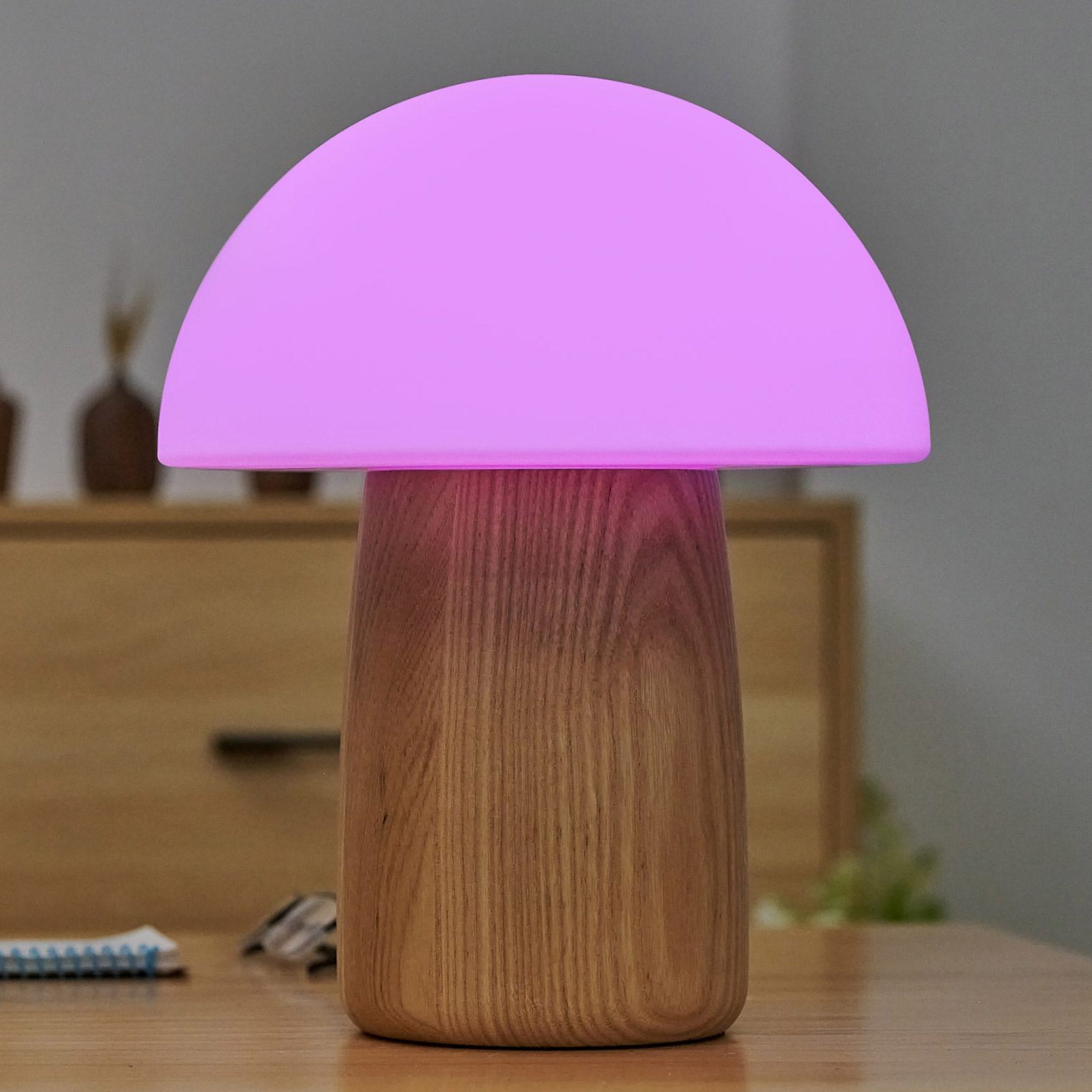 Gingko Design, Alice Mushroom Lamp, Large, White Ash Wood – David