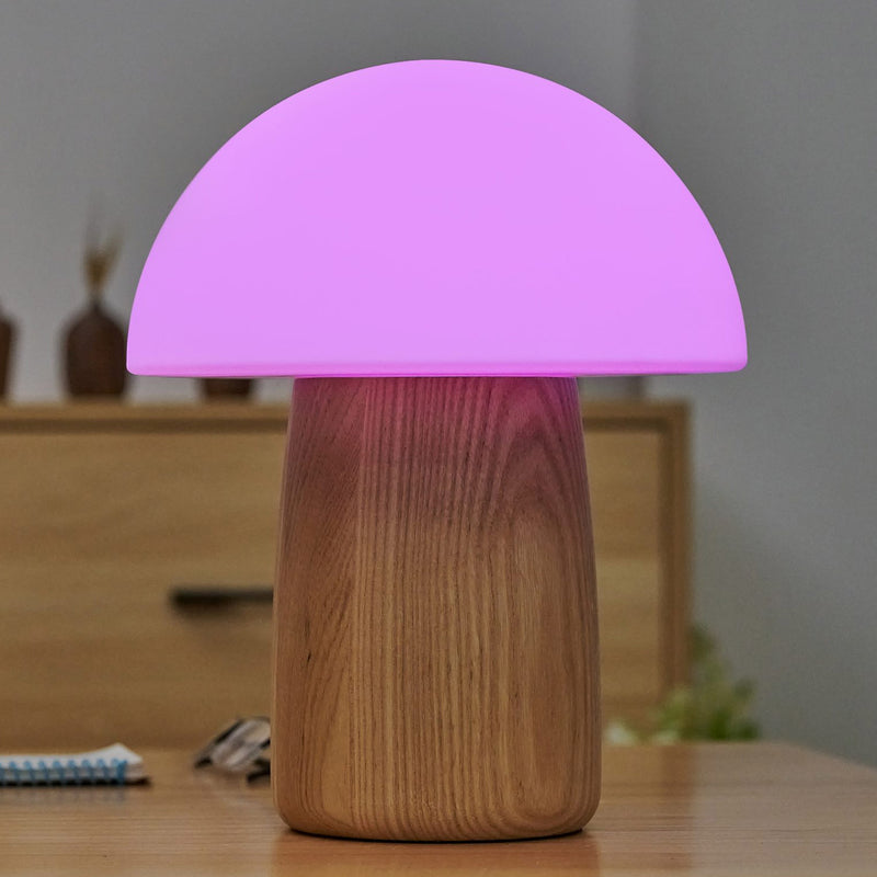 Gingko, Alice Mushroom Lamp, Large, White Ash Wood
