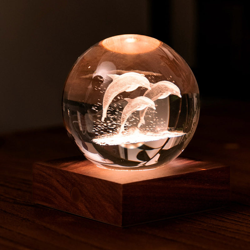 Gingko Amber Crystal Light, Jumping Dolphins