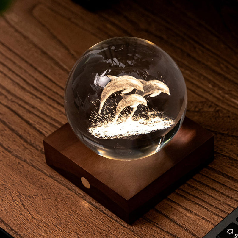 Gingko Amber Crystal Light, Jumping Dolphins