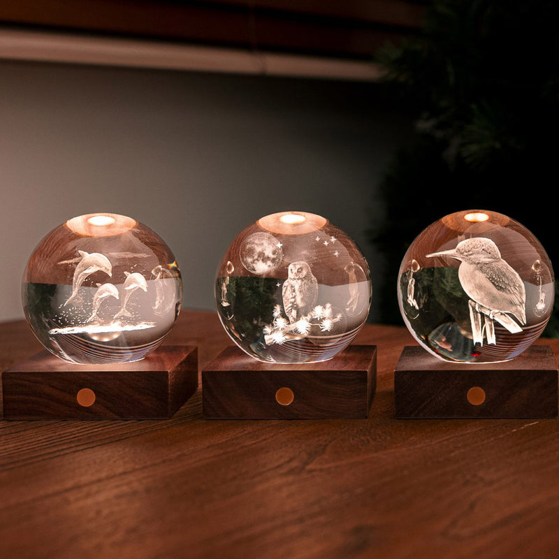 Gingko Amber Crystal Light, Jumping Dolphins