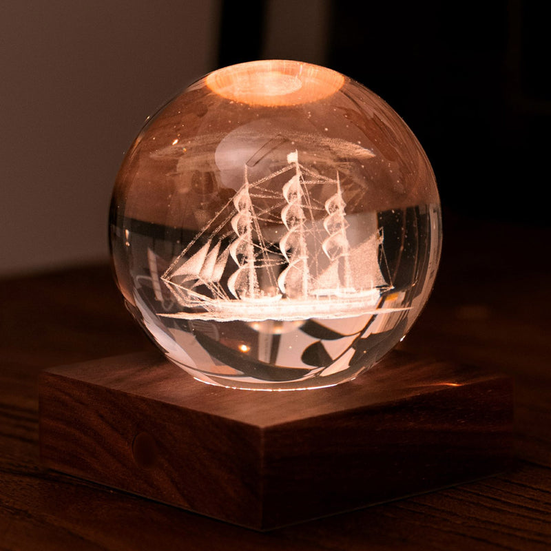 Gingko Amber Crystal Light, Sailing Boat