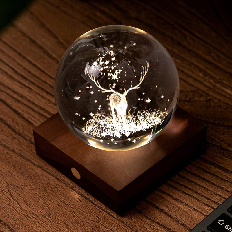Gingko Amber Crystal Light, Stag