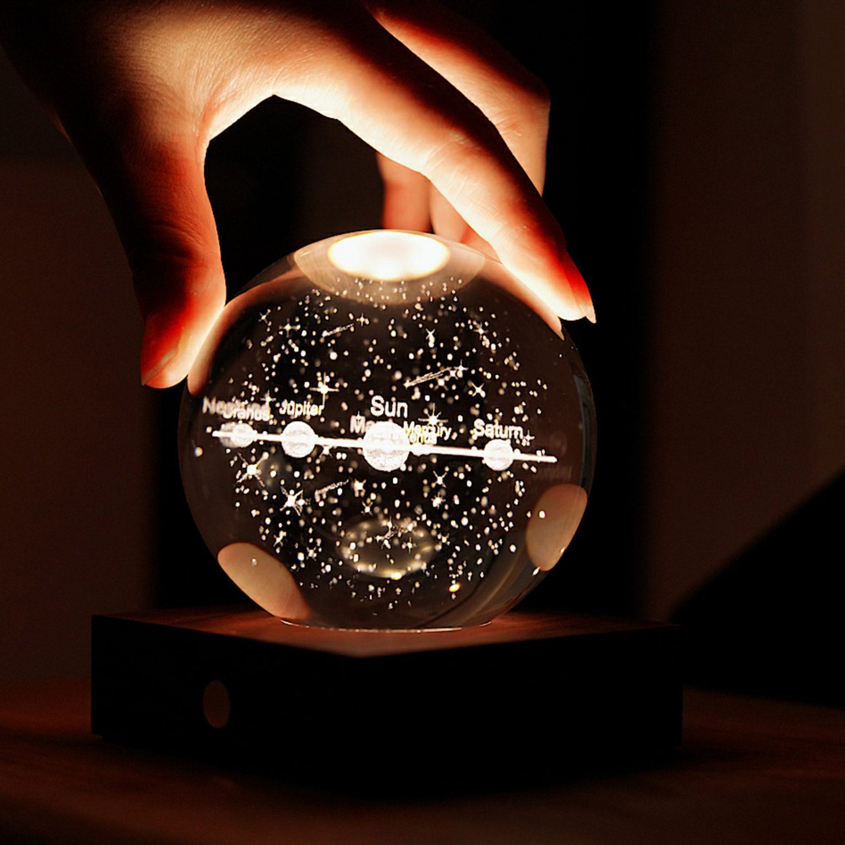Gingko Design Amber Crystal Light, Solar System – David Shuttle Ltd