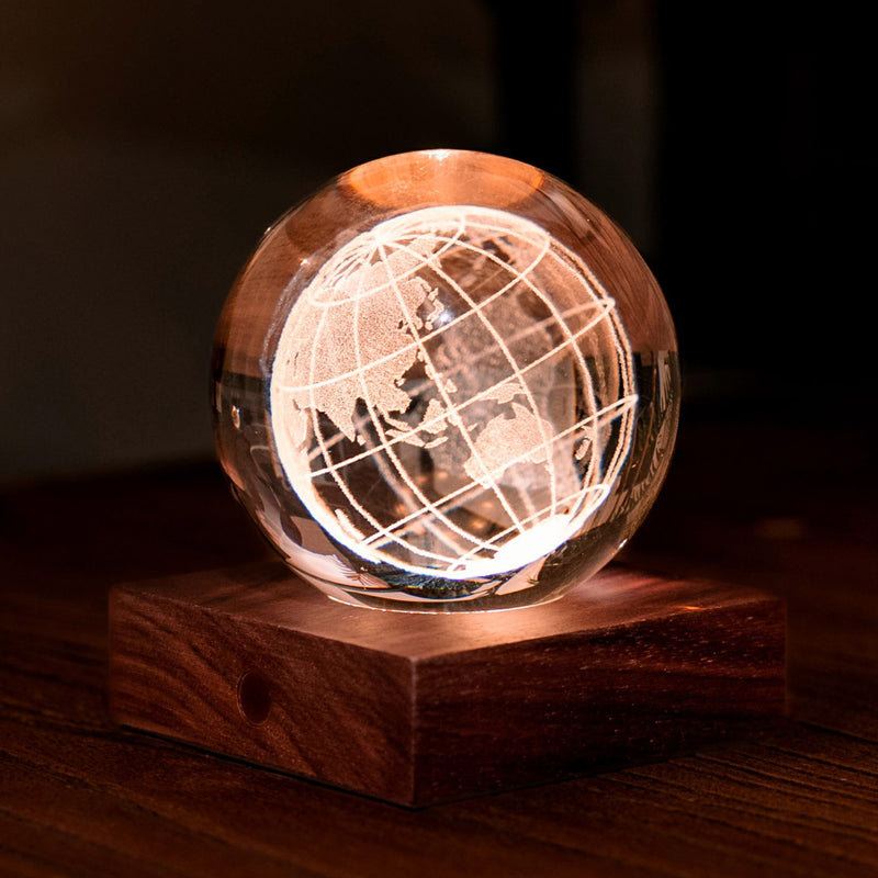 Gingko Amber Crystal Light, World Globe