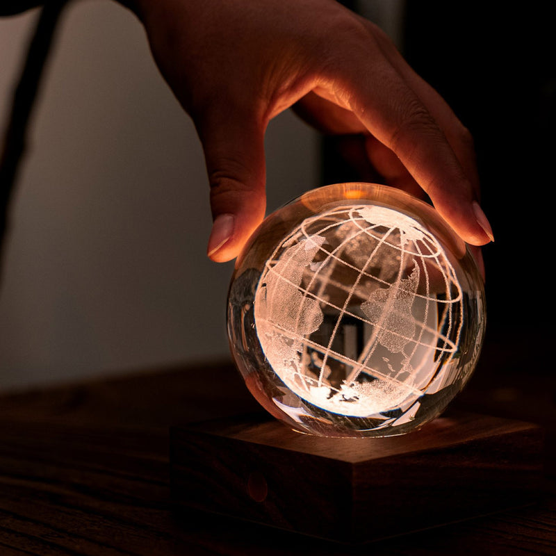 Gingko Amber Crystal Light, World Globe