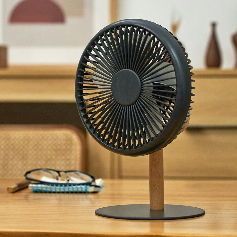 Gingko Beyond Detachable Desk Fan / Light, Matte Grey