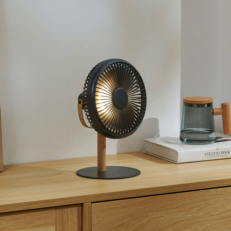 Gingko Beyond Detachable Desk Fan / Light, Matte Grey