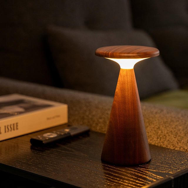Gingko Sylva Table Lamp, Large Walnut