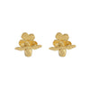 Alex Monroe Forget Me Not Stud Earrings with Itsy Bitsy Bee, Gold Plated
