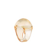 Lalique Cabochon Gold Luster Ring, Size 55