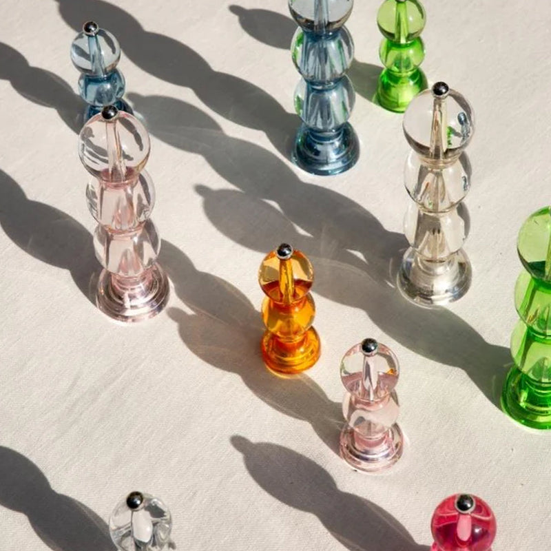 Addison Ross Clear Icy Bobbin Salt or Pepper Mill