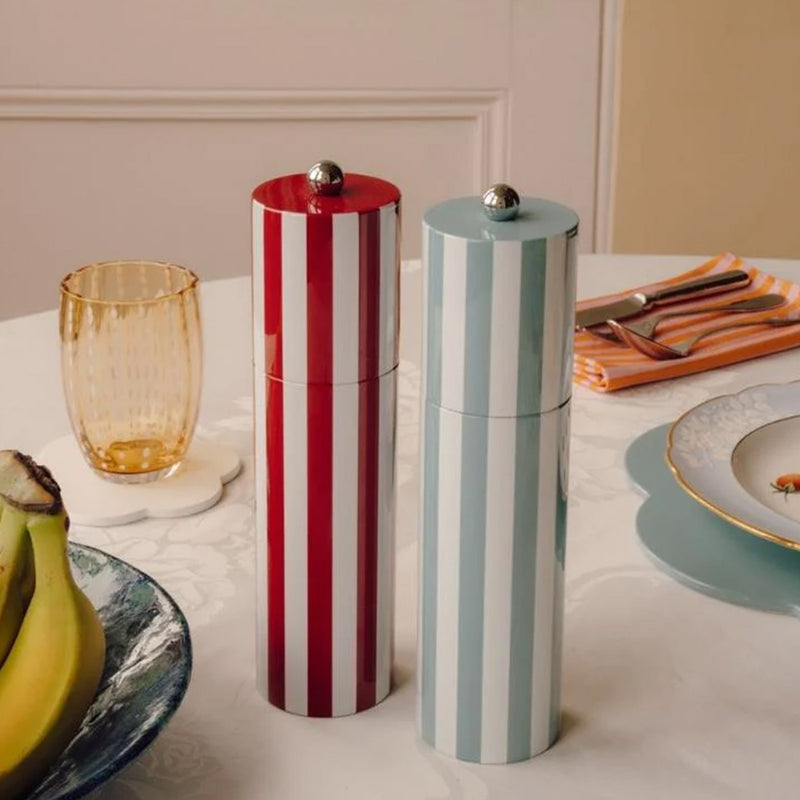 Addison Ross Chambray & White Column Salt / Pepper Mill