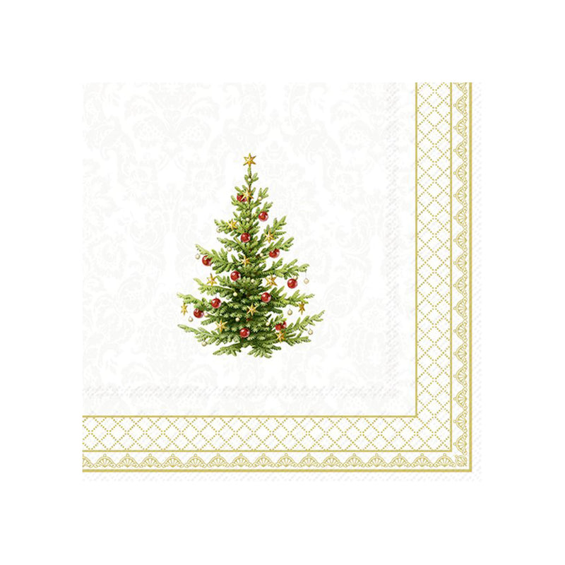 Ideal Home Range Classic Christmas Tree Gold Lunch Napkins
