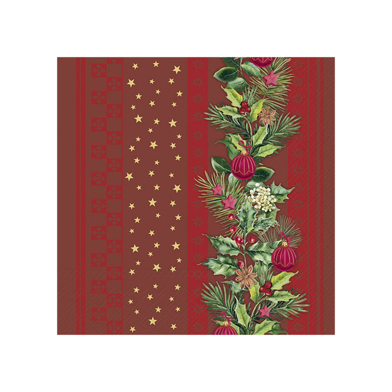 Ideal Home Range Christmas Elements Stripes Lunch Napkins