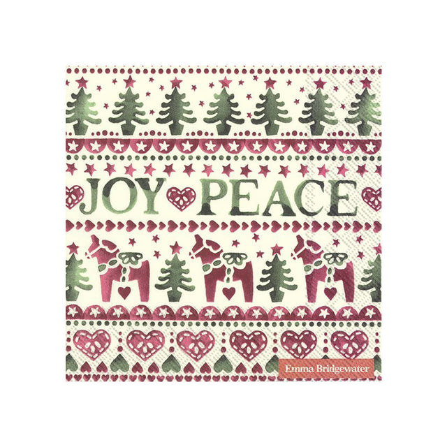 Ideal Home Range Christmas Joy Cream Lunch Napkins