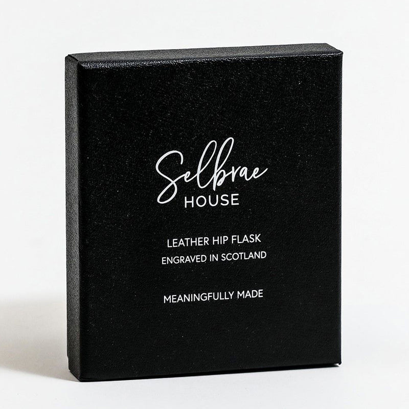 Selbrae House Stag Leather Hip Flask