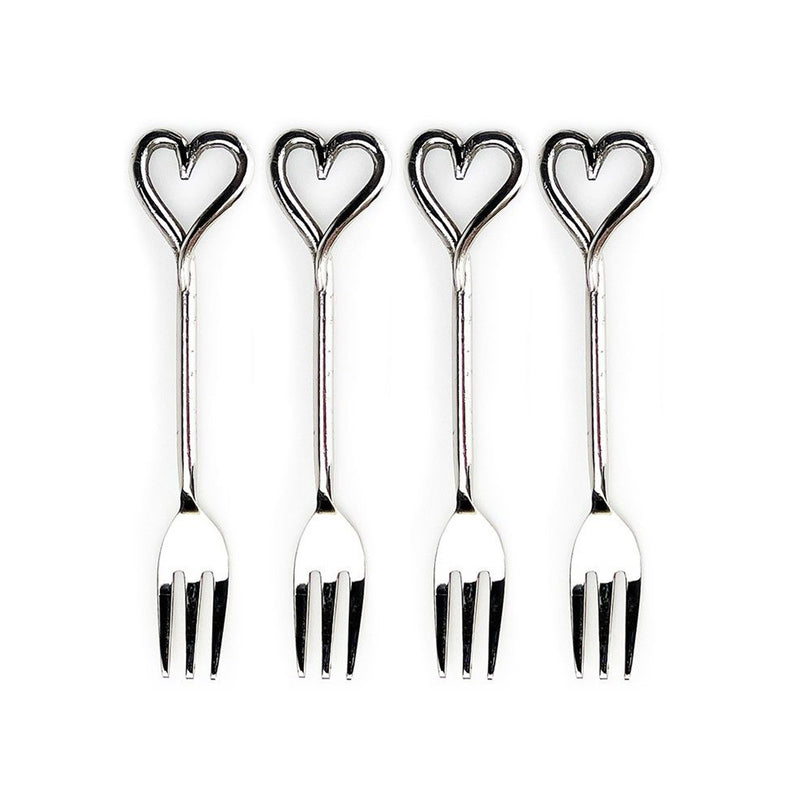Selbrae House 4 Pastry Forks, Heart