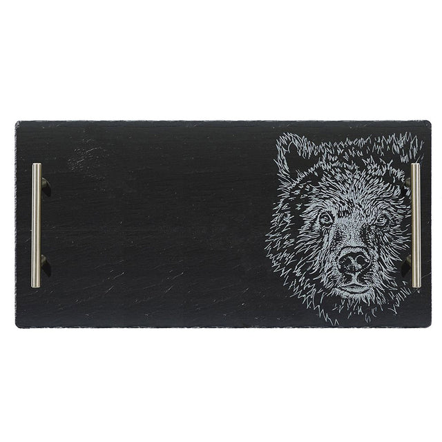 Selbrae House Slate Serving Tray, Large Bear