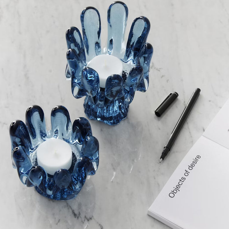 Kosta Boda Sunflower Circular Blue Votive, 92mm