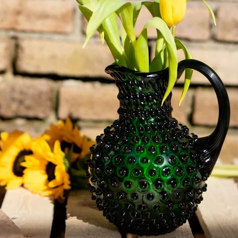 Klimchi Dark Green Hobnail Large Jug 2L