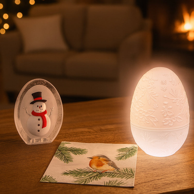 Glow by Welino Blossom Faberge Style Porcelain Medium Tealight