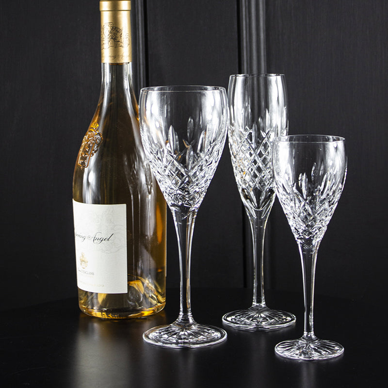 Royal Scot Crystal London 4 Crystal Champagne Flutes, 218mm