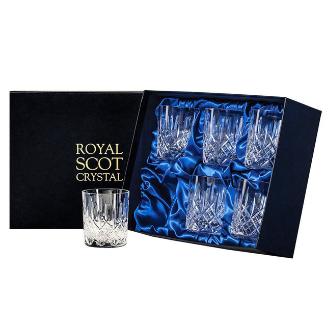 Royal Scot Crystal London 6 Large Crystal Tumblers, 95mm