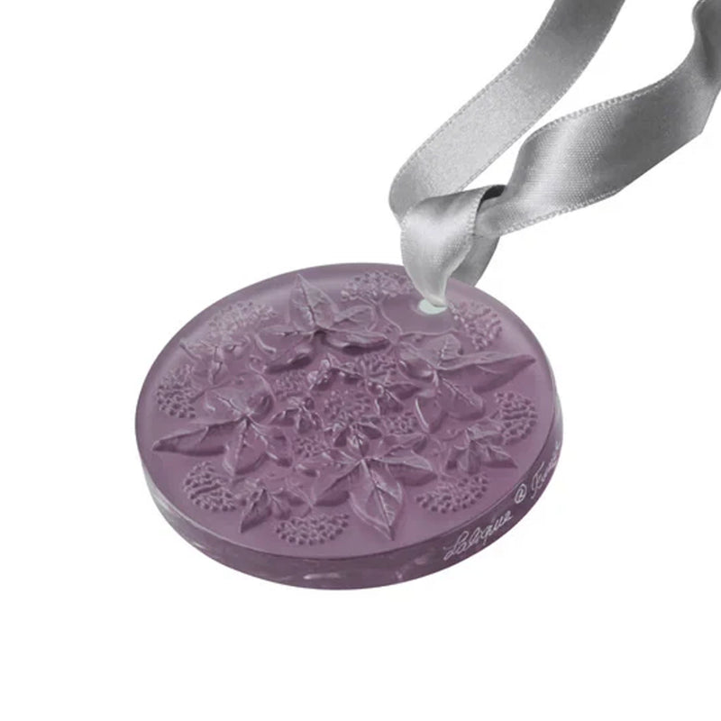 Lalique Crystal 2024 Christmas Ornament, Noel Lierre, Violet Crystal