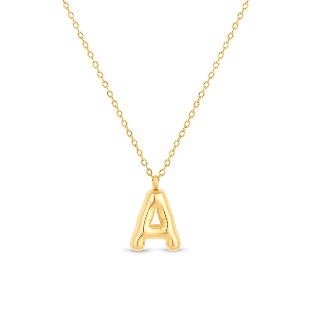 Amori Mary Initial Pendant Gold - A