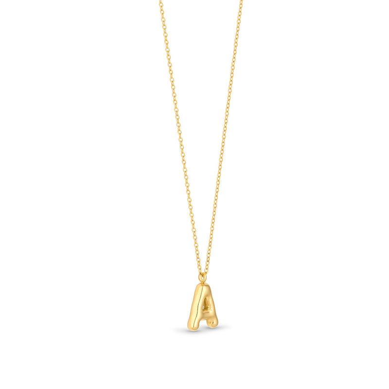 Amori Mary Initial Pendant Gold - A