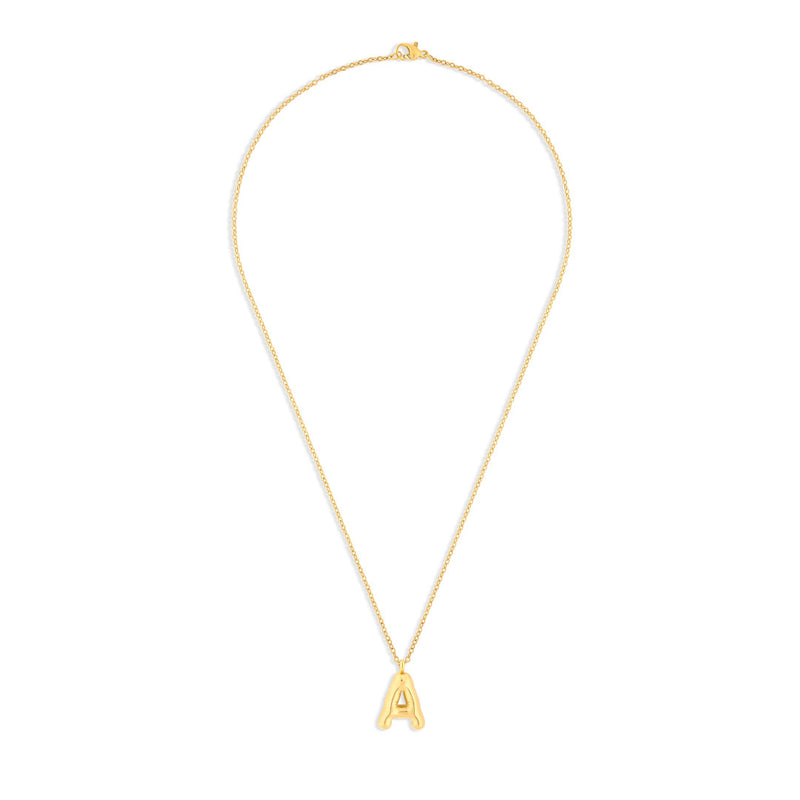 Amori Mary Initial Pendant Gold - A
