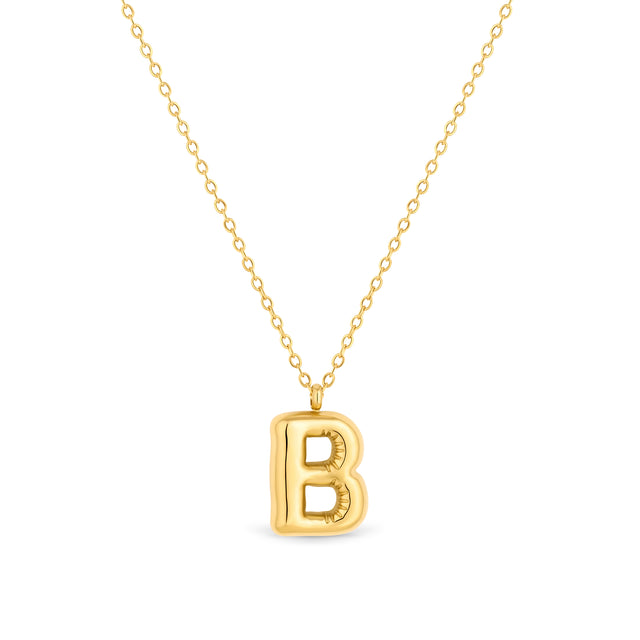 Amori Mary Initial Pendant Gold - B