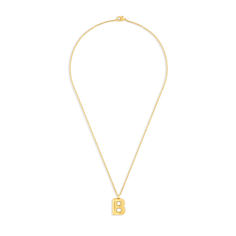 Amori Mary Initial Pendant Gold - B