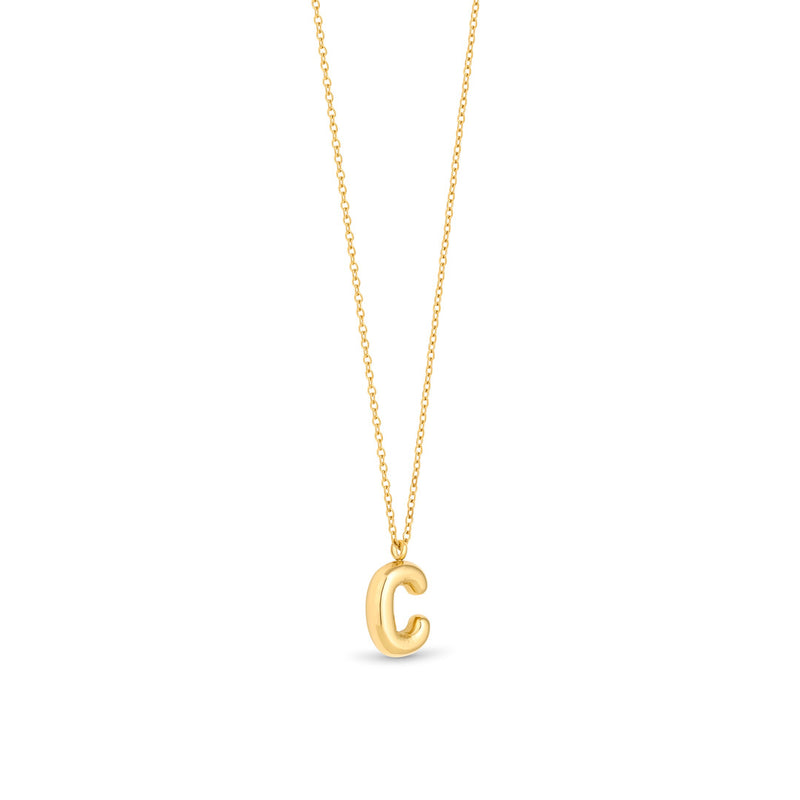 Amori Mary Initial Pendant Gold - C