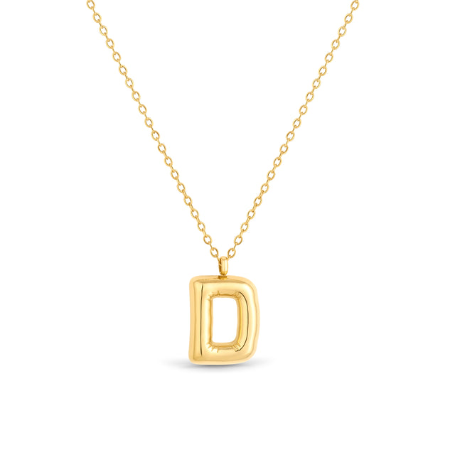 Amori Mary Initial Pendant Gold - D